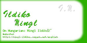 ildiko mingl business card